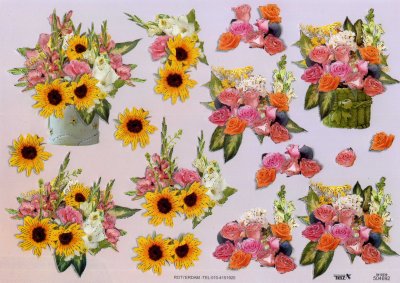 A4 Decoupage Sheet - Floral Arrangement (504692)